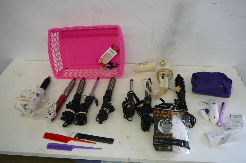curling irons etc.