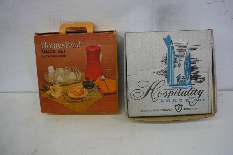 glassware snack set
