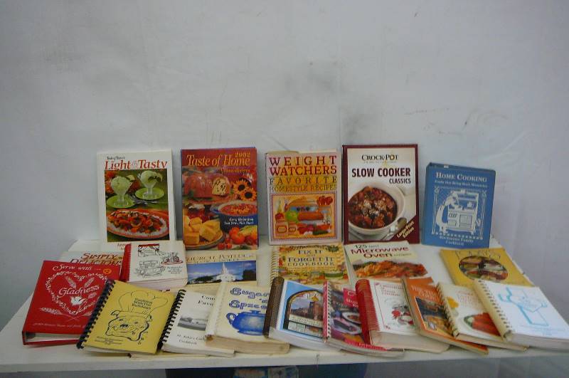 lot of cook books