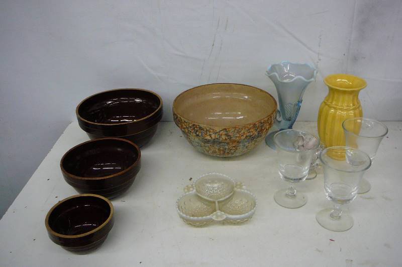 lot of glassware
