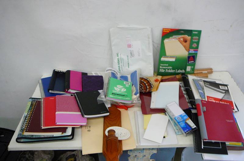 lot of office supplies