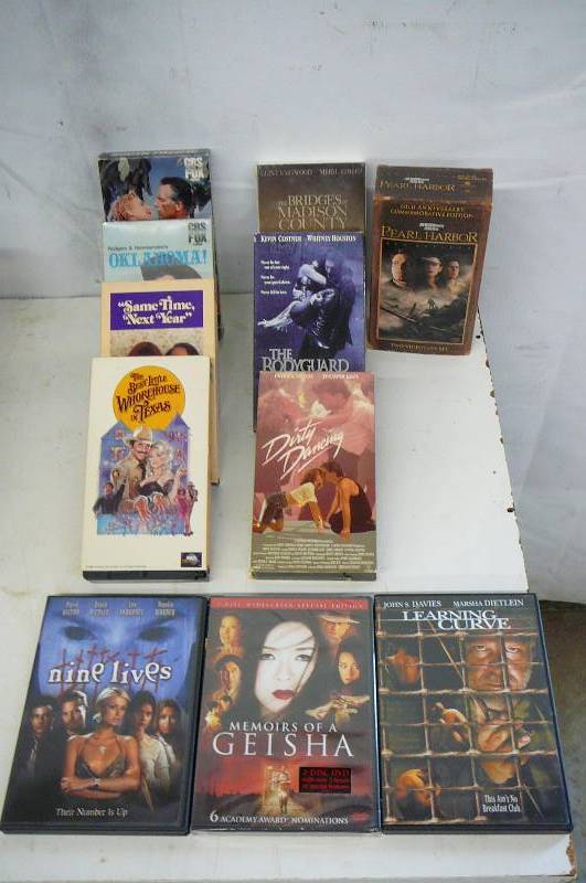 movies dvds vhs tape
