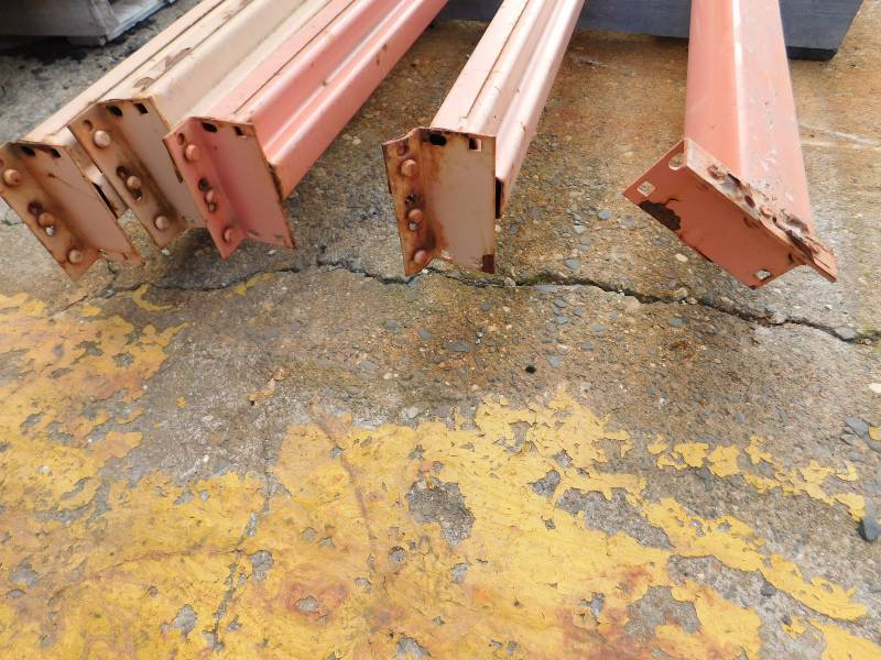 lot 28 image: 8 Teardrop Pallet Racking Beams