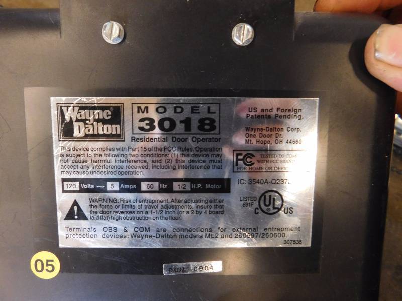 lot 71 image: Wayne Dalton Garage Door Opener