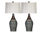 lot 24 image: BRAND NEW IN BOX Signature Design by Ashley Niobe Table Lamp (Set of 2)
