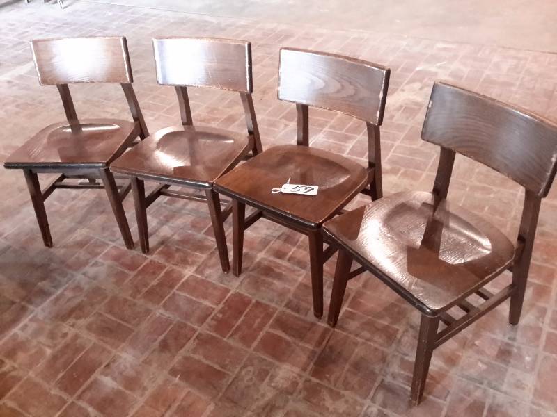 4, Solid Oak desk chairs