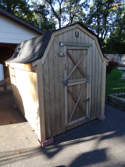 New wood storage shed