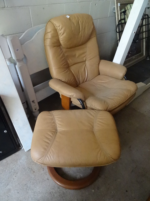 lot 43 image: Chair & Foot Stool