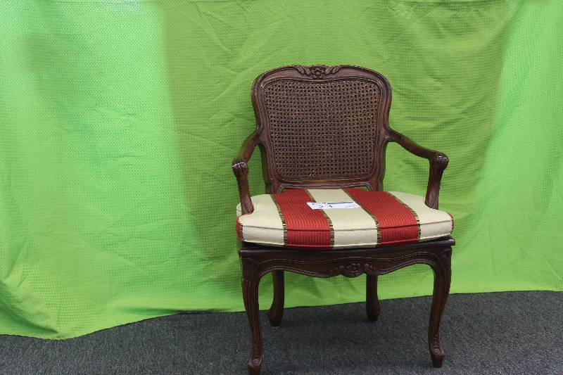 Cane back, all wood side chair wplush seat