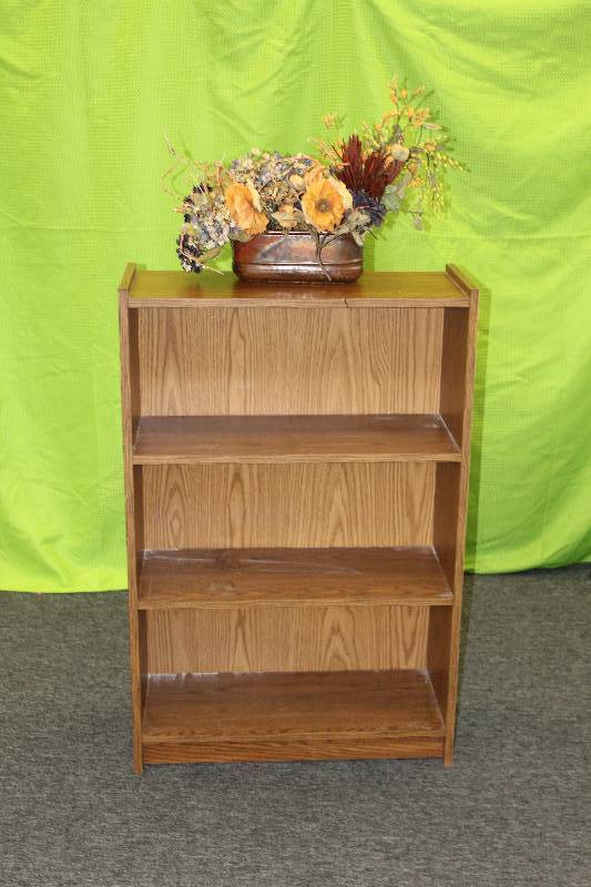 Book case (29 x 12 x 44) silk flower arrangement