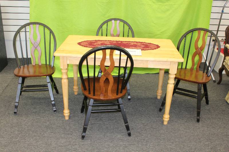 Solid wood table and 4 chairs