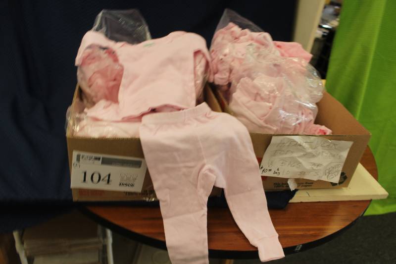 60 sets of new, all cotton, pink infant pajamas