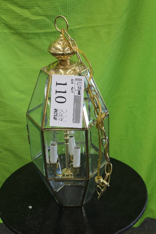 Hanging glass lamp fixture