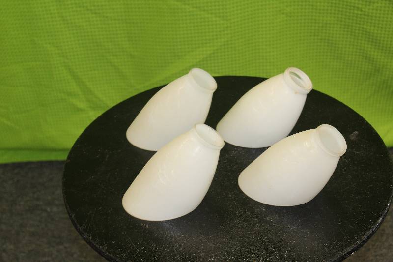 1960s frosted glass bulb shades