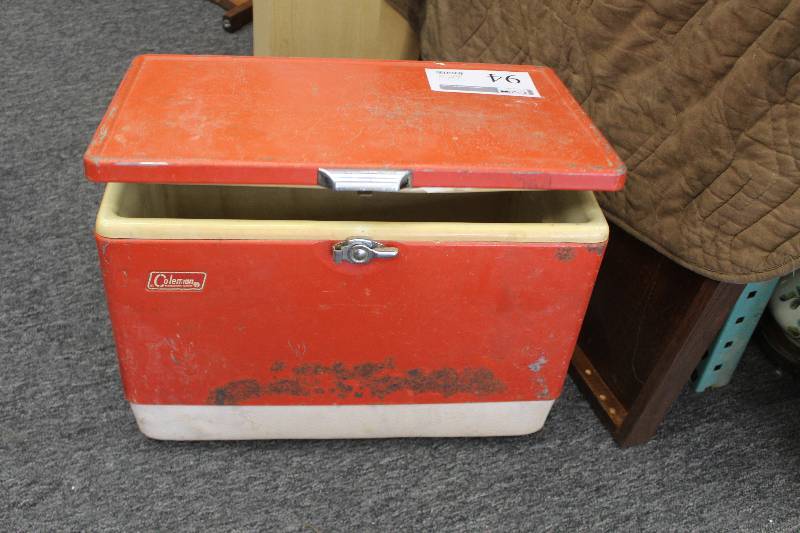 Vintage Coleman metal cooler