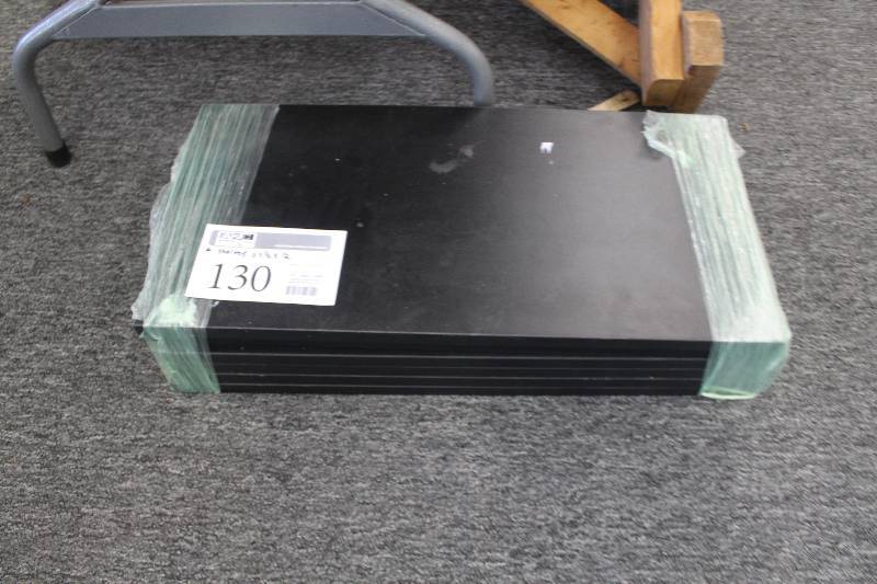 6 laminated black shelves