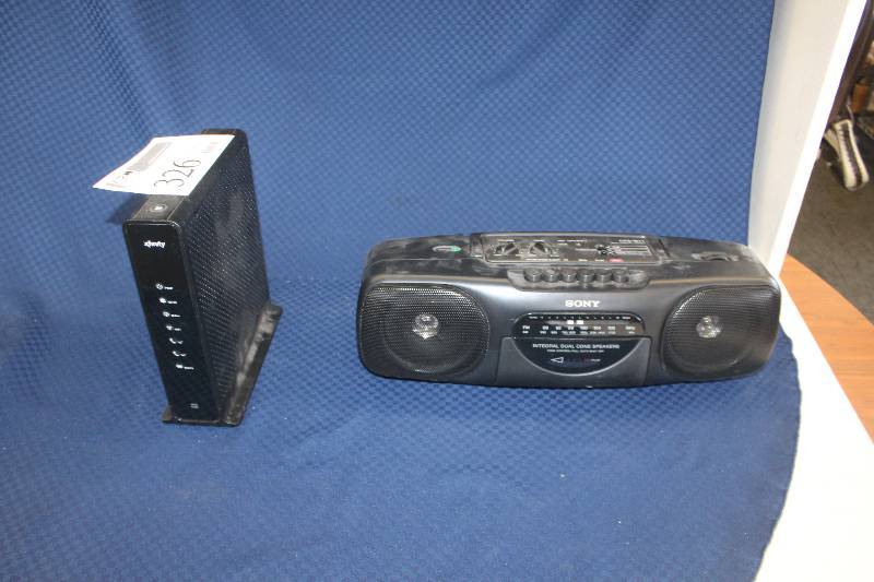 AMFM cassette player and xfinity router