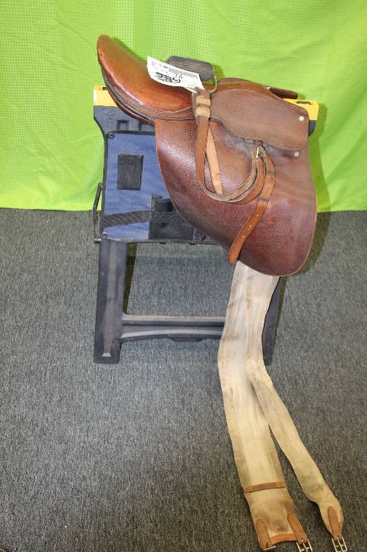 All leather English saddle