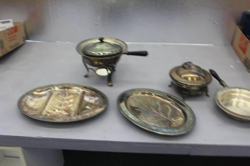 5 silver plated vintage serving pieces