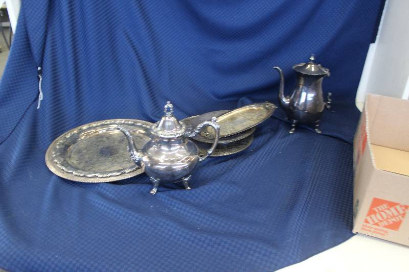Vintage silver plate service pieces