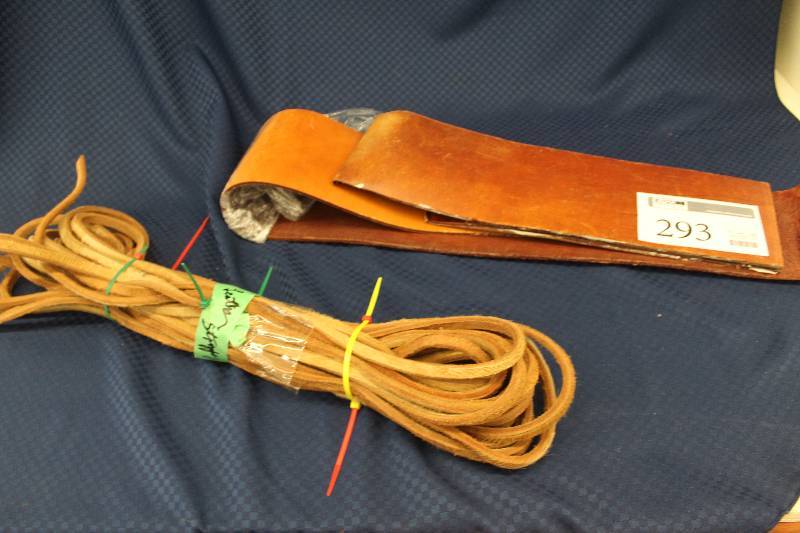 2 pieces of leather for tooling and 72 of leather strapping