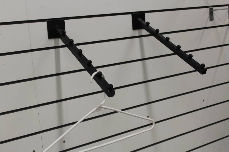2 boxes of slat wall display arms for hangers etc�