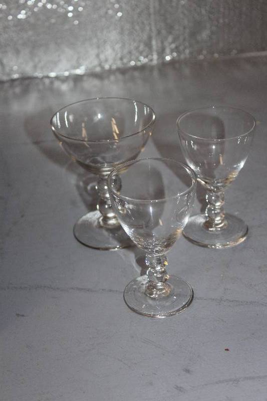 Vintage glass stemware