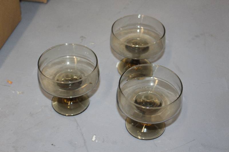 Vintage glass dessert serving glasses