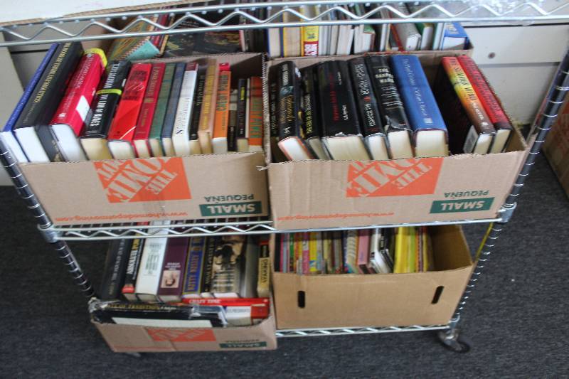 5 boxes of misc. books including many childrens books