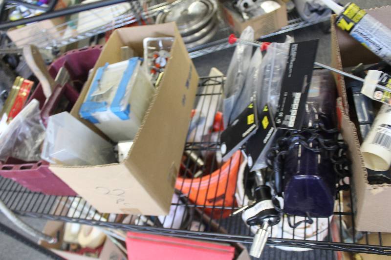 6 new skateboard shin guards, caulking guns and caulk, small vacuum, tools and more