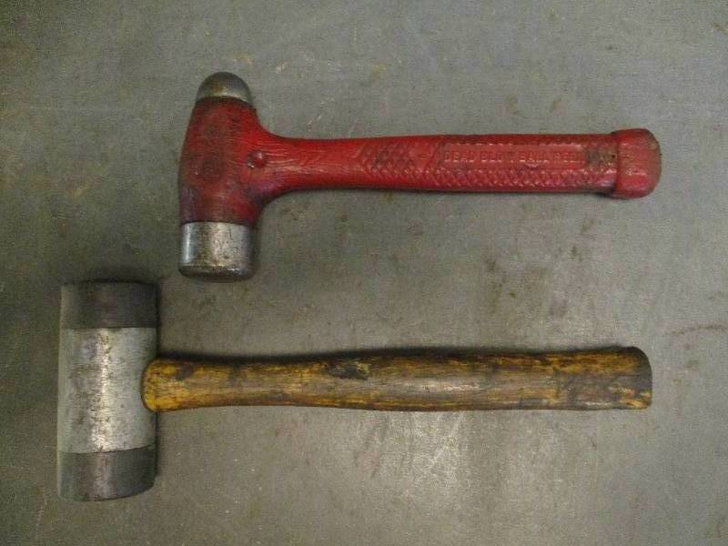 lot 25 image: Ball Peen Hammer and Rubber Mallet