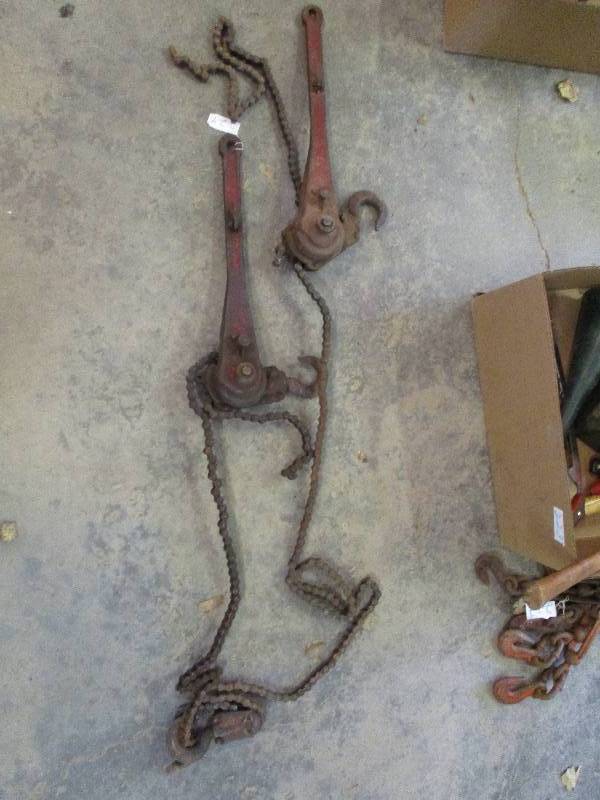 lot 224 image: Rachet Lever Coffin Hoist