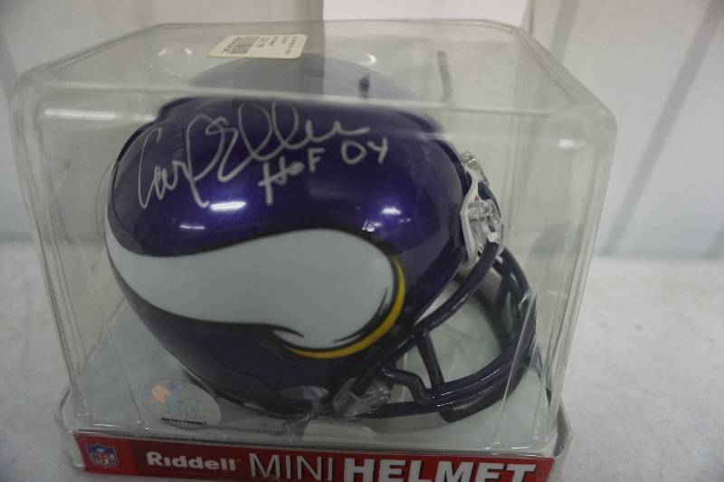 lot 17 image: Minnesota Vikings Riddell Mini Football Helmet Carl Eller Autographed