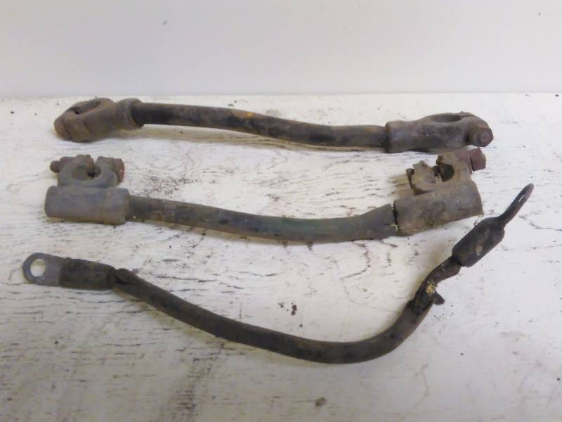 Vintage Battery Cable clamps and cable (set of 3)