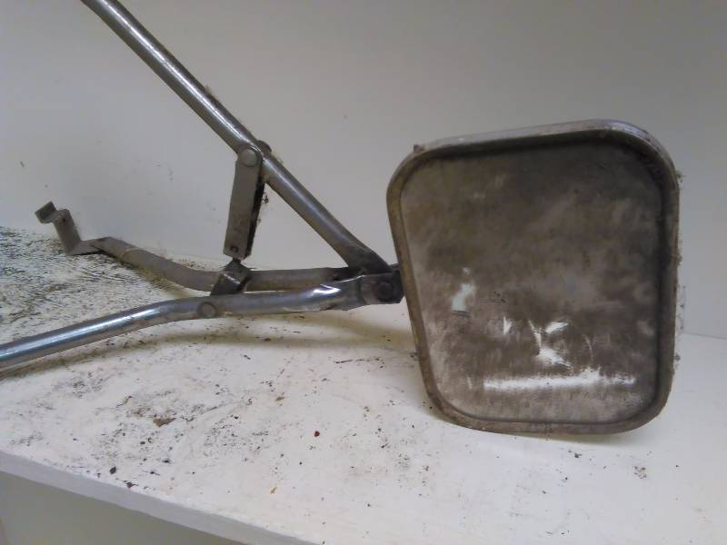 Side mount truck mirror, glass in tack, brackets are a clampscrew mount combination, tri-pod is adjustable.