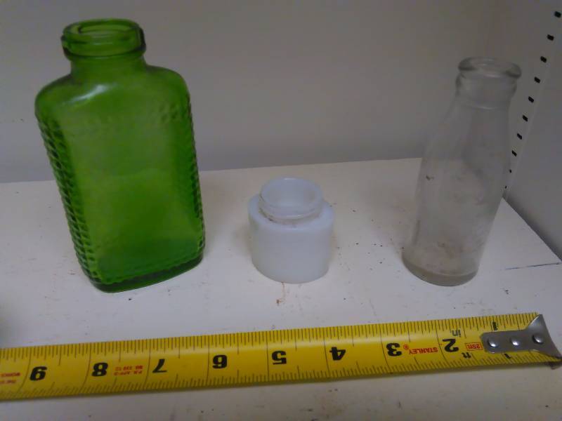 Vintage glass jar and bottles (3)