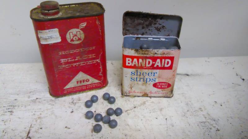 Black powder and shot