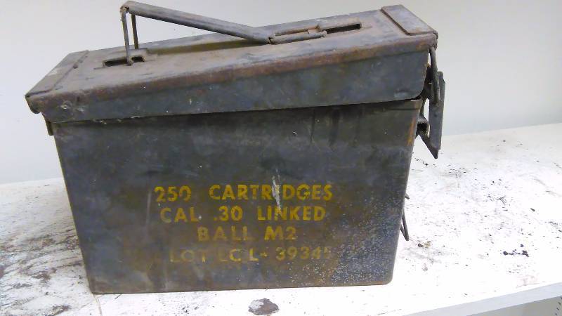 1954 US Military Metal Ammo Box 250 Cal .30 Cartridges