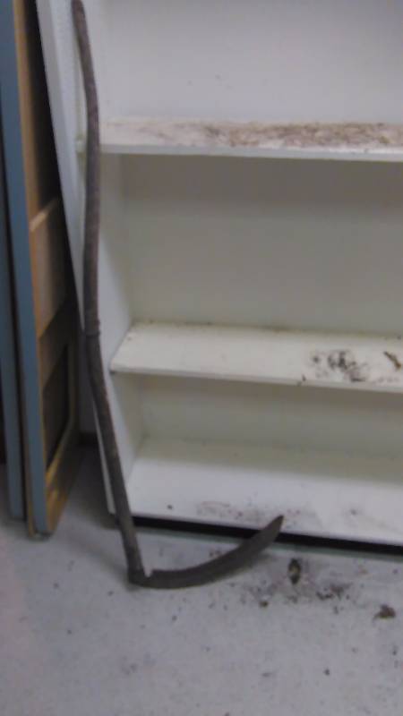 Vintage Large Hand Scythe Sickle Wood Handle