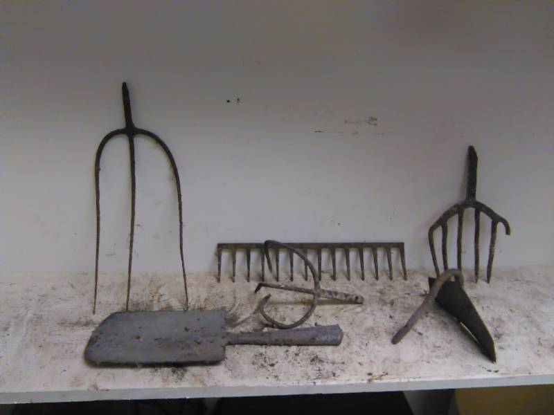 Vintage garden tool parts