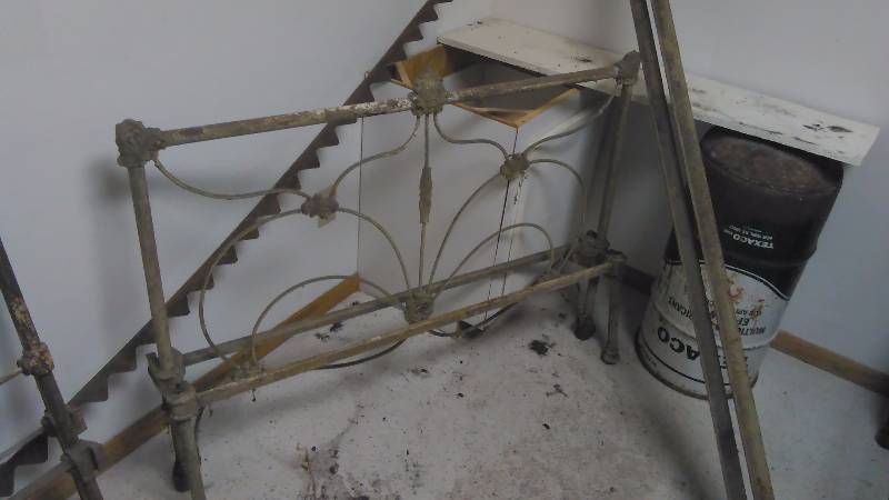 Antique Cast Iron Headboard and rails