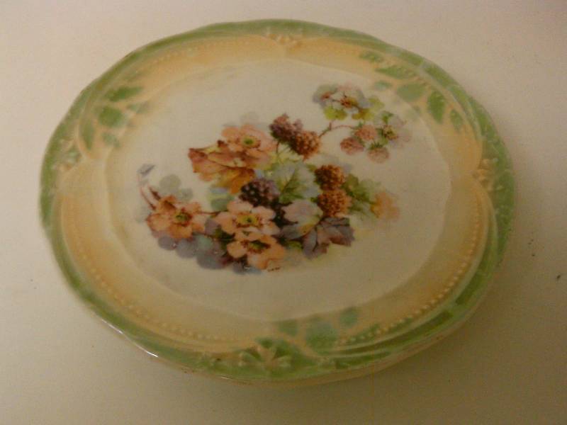lot 68 image: Vintage plate and celery plate, cup and saucer