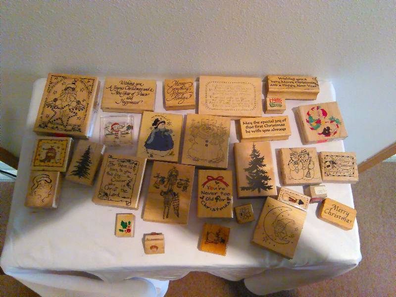 lot 9 image: Lot of 30 Rubber Crafting stamps