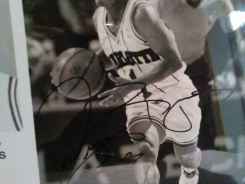 lot 49 image: Autographed Tyrone Bogues, NBA Charlotte Hornets