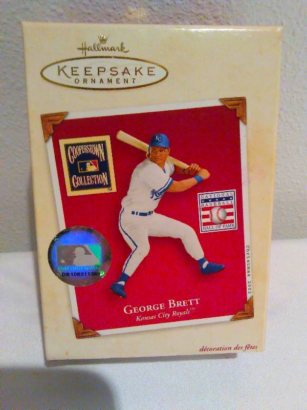 lot 76 image: Hallmark Collectors Ornament, New in Box, George Brett, Kansas City Royals
