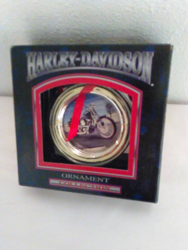 lot 104 image: Hallmark Collectors Ornament, New in Box, Harley Davidson, Live to Ride