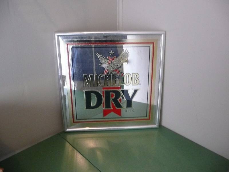 lot 8 image: MICHELOB DRY BEER MIRROR - RARE