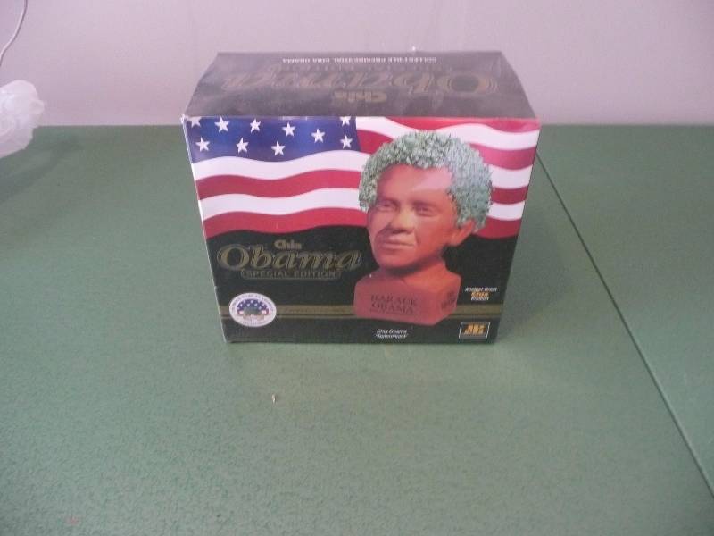 lot 24 image: PRESIDENT OBAMA CHIA PET - TO FUNNY