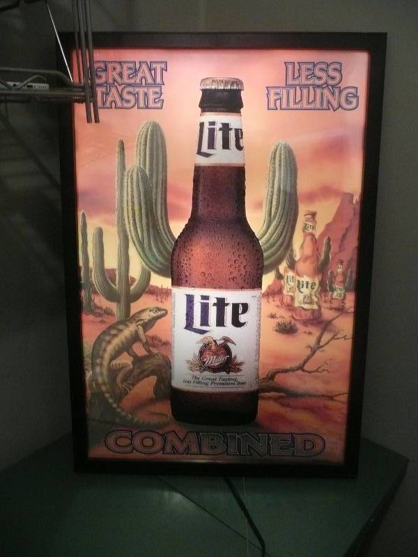 lot 46 image: VERY RARE MILLER LITE MOTION SIGN - LARGE APPROX  22IN WIDE BY 32IN HIGH