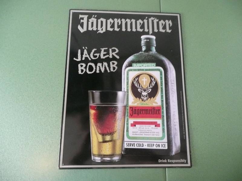 lot 50 image: JAGERMEISTER TIN - JAGER BOMB